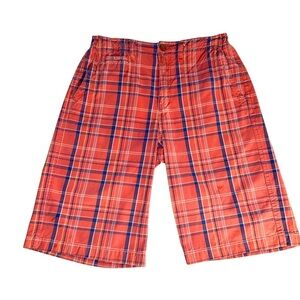 The Children's Place Red and Blue Plaid Shorts